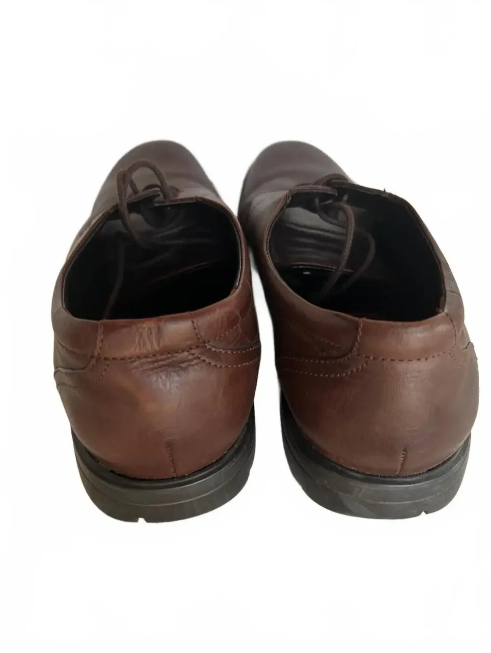 Kenneth Cole NY Gains Brown Leather Oxfords Men 10.5 NWOT